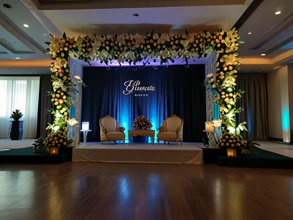 Product launch event decoration